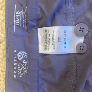 Mountain Hardwear Dusty Lilac Convertible Cargo Pants Capri Shorts Size 16